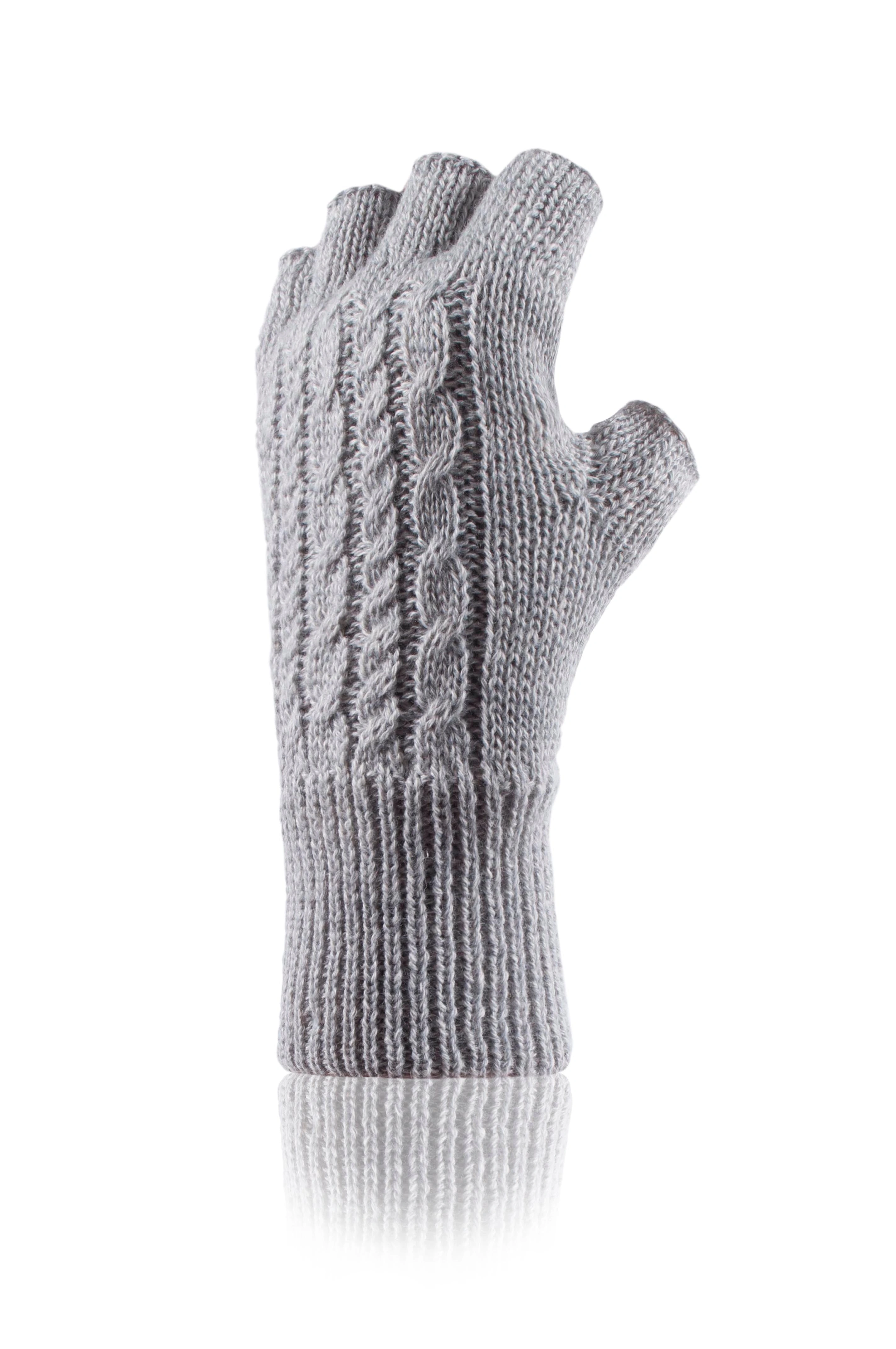 Cozy Ayla Cable Knit Fingerless Gloves - Perfect Winter Style!